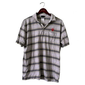 Patagonia Men’s Yellow/Gray Stripped Organic Cotton Polo- Size XL